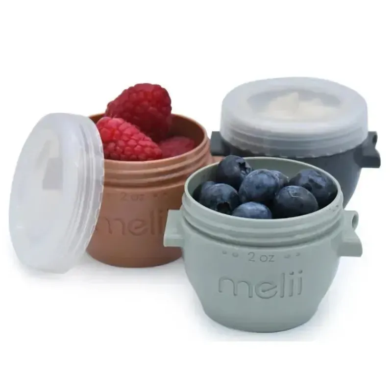 melii___recipientes_de_ar_SKUH4719olA_2.webp Melii - 6 recipientes de armazenamento de comida para bebês Snap & Go com tampa, tons de terra, 2 onças Sale