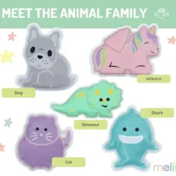 Melii - bolsas de gelo em gel, 2 unidades, mantém almoços e lanches frescos, reutilizáveis, unicórnio e gato Clearance