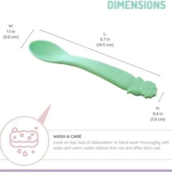 Melii - colheres 100% silicone, alimentação para bebês e crianças pequenas, sem BPA, conjunto de 4 peças, cachorro, gato, unicórnio e dinossauro Clearance