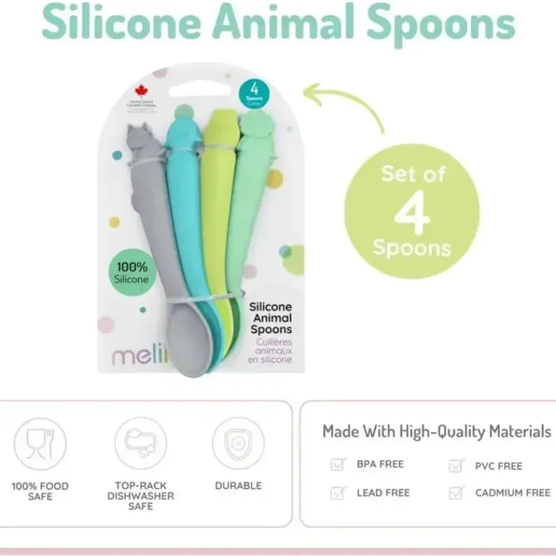 melii__colheres__silicone_SKUhumnvK19_2.webp Melii - colheres 100% silicone, alimentação para bebês e crianças pequenas, sem BPA, conjunto de 4 peças, tubarão, dinossauro, buldogue e urso Online