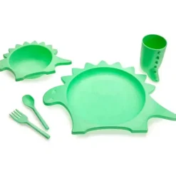 Melii - Conjunto de refeições para alimentação de celulose 5Pk, dinossauro New