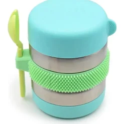 Melii - Jarra para alimentos de aço inoxidável, 10,1 onças, parede dupla, isolada a vácuo, azul, menta, limão Discount