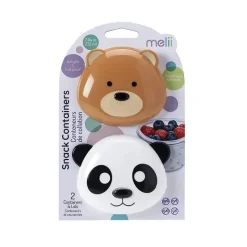 Melii - 2Pk Bear &amp; Panda Snack Container Fashion
