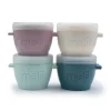 Melii - 4Pk Snap &amp; Go Recipientes para armazenamento de alimentos para bebês, 4 Oz Hot