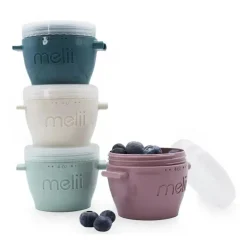 Melii - 4Pk Snap &amp; Go Recipientes para armazenamento de alimentos para bebês, 6 Oz Best