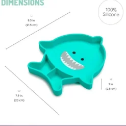 Melii - Placa de sucção de silicone dividida, tubarão Sale