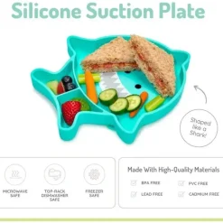 Melii - Placa de sucção de silicone dividida, tubarão Sale