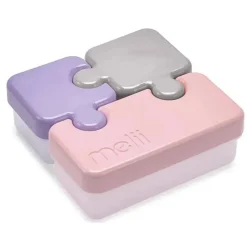 Melii - Recipiente de armazenamento de alimentos Puzzle Bento Box com 3 compartimentos Clearance