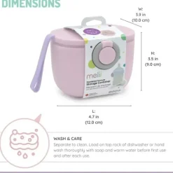 Melii - Recipiente de armazenamento de fórmulas para bebês com colher integrada, capacidade de 400ml / 13,5 onças, rosa Outlet