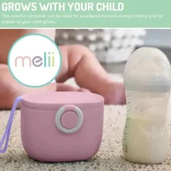Melii - Recipiente de armazenamento de fórmulas para bebês com colher integrada, capacidade de 400ml / 13,5 onças, rosa Outlet