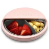 Melii - recipiente giratório para lanches com 3 compartimentos, rosa Sale