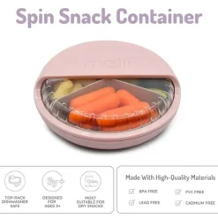 Melii - recipiente giratório para lanches com 3 compartimentos, rosa Sale