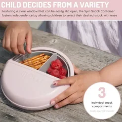 Melii - recipiente giratório para lanches com 3 compartimentos, rosa Sale