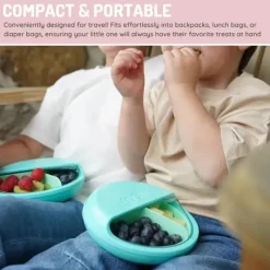 Melii - recipiente giratório para lanches com 3 compartimentos, rosa Sale