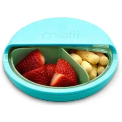 Melii - recipiente giratório para lanches com 3 compartimentos, azul Sale