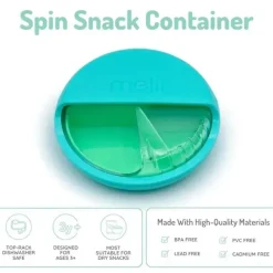 Melii - recipiente giratório para lanches com 3 compartimentos, azul Sale