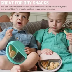 Melii - recipiente giratório para lanches com 3 compartimentos, azul Sale