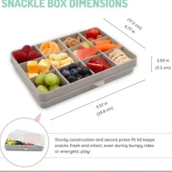 Melii - recipiente para lanches dividido com 12 compartimentos, cinza Hot