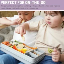 Melii - recipiente para lanches dividido com 12 compartimentos, cinza Hot