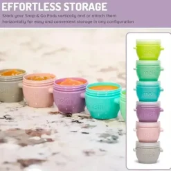 Melii - recipientes de armazenamento de comida para bebês Snap &amp; Go, 2 onças, pacote com 6 Clearance