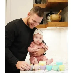 Melii - Recipientes de armazenamento de comida para bebê Snap &amp; Go de 2 onças com tampas Best