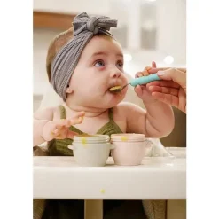 Melii - Recipientes de armazenamento de comida para bebê Snap &amp; Go de 2 onças com tampas Best