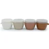 Melii - Recipientes de armazenamento de comida para bebê 4Pk Snap &amp; Go com tampas, neutros, 4 onças Online