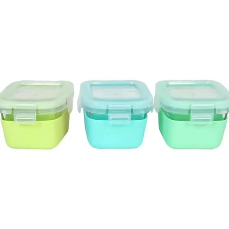 melii__recipientes_de_vid_SKUYyX62QsK_0.webp Melii - Recipientes de vidro para armazenamento de alimentos com capa de silicone, 5,4 onças, menta, azul, limão Outlet