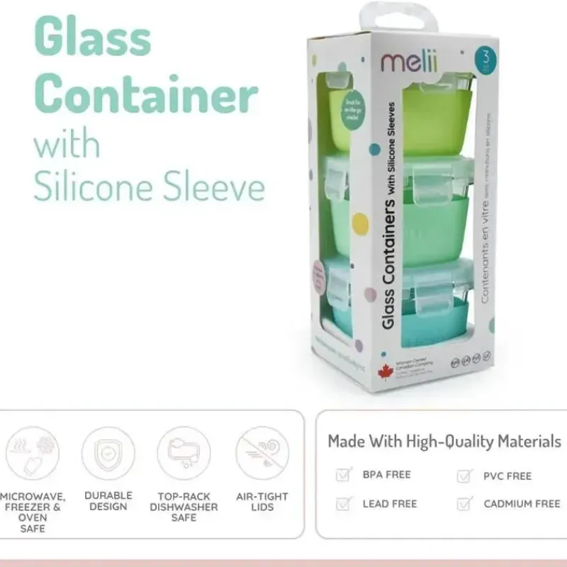 melii__recipientes_de_vid_SKUYyX62QsK_1.webp Melii - Recipientes de vidro para armazenamento de alimentos com capa de silicone, 5,4 onças, menta, azul, limão Outlet