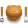 Melii - Tigela Urso de Silicone com Tampa e Utensílios Hot