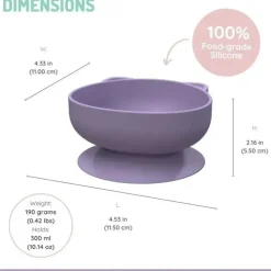 Melii - Ventosas de silicone para bebês e crianças pequenas, 10,1 onças - pacote com 2, gato roxo Clearance