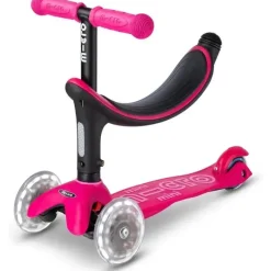 Micro Kickboard - rodas LED Mini2Grow, scooter 4 em 1, para crianças de 1 a 6 anos, rosa Fashion
