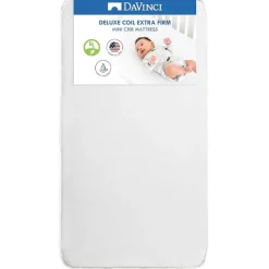 Million Dollar Baby - Colchão de berço MINI à prova d'água DaVinci Deluxe Coil em branco New