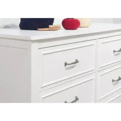 DaVinci Million Dollar Baby - Baby Charlie cômoda dupla com 6 gavetas em branco New
