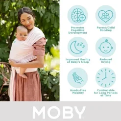 Moby - Porta-bebês envoltório de quartzo rosa Online