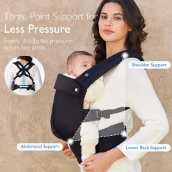 Momcozy - Baby Carrier Newborn To Toddler, Mesh Black Outlet