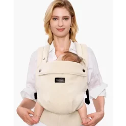 Momcozy - Baby Carrier With Natural Cotton Linen, Light Amber New