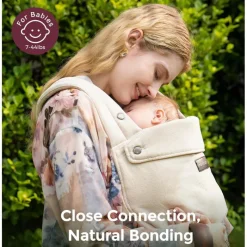 Momcozy - Baby Carrier With Natural Cotton Linen, Light Amber New