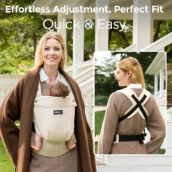 Momcozy - Baby Carrier With Natural Cotton Linen, Light Amber New