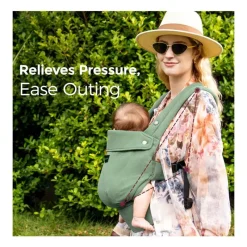 Momcozy - Baby Carrier With Natural Cotton Linen, Sage Green Discount