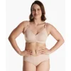 Momcozy - Seamless Floral Push Up Nursing Bra, Oyster Pink Hot