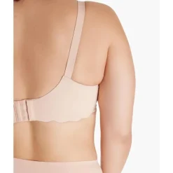 Momcozy - Seamless Floral Push Up Nursing Bra, Oyster Pink Hot