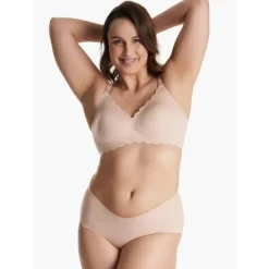 Momcozy - Yn46 Seamless Floral Push Up Nursing Bra-Oyster Pink, Xl Outlet
