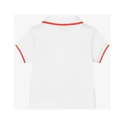 Moschino - Camiseta Polo de bebê menino com logotipo de urso de basquete, branco Best
