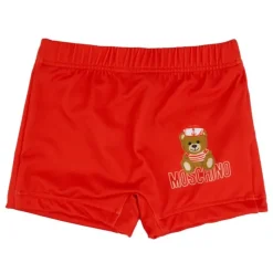 Moschino Baby - Boys Swim Shorts With Gift Box Bear Sailor Logo Print, Poppy Red New