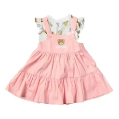 Moschino Baby - conjunto de vestido e camiseta com babados para meninas Bear Born, Sugarrose Discount