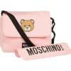 Moschino Baby - Diaper Bag With Changing Mt Bear Logo Print, Pink Sale