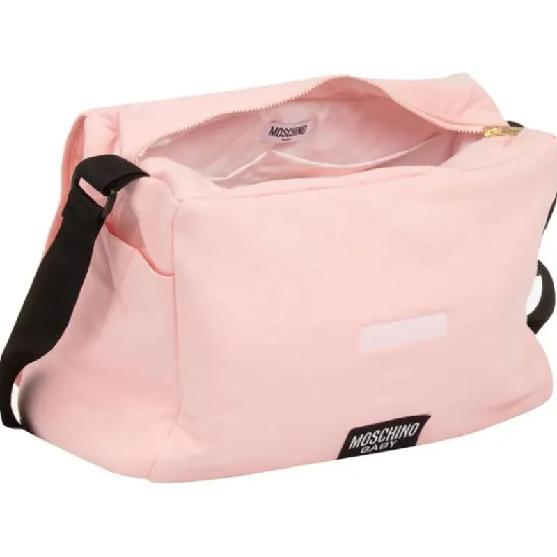 moschino_baby__diaper_bag_SKUPRnCQ85G_3.webp Moschino Baby - Diaper Bag With Changing Mt Bear Logo Print, Pink Sale