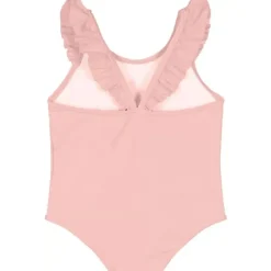 Moschino Baby - Girls Ruffle Swimsuit With Bear Logo Flower Print, Sugarrose Discount