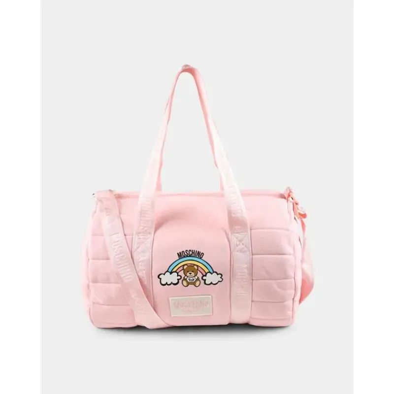 moschino_baby__logo_strap_SKUNytd06Lc_0.webp Moschino Baby - Logo Straps Diaper Bag With Changing Mat, Light Pink New